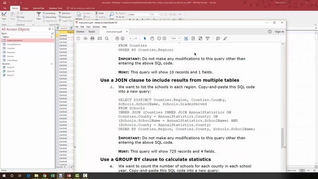 Access: SQL Participation Project - West Virginia K-12 Education Problem смотреть онлайн