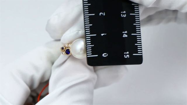 Золотое кольцо ТД Голденэра с фианитом, жемчугом и гидротермальным сапфиром 10-00-00205W смотреть онлайн
