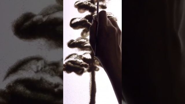 Чем отличается ель от сосны в песке #песочнаяанимация #sandart #песочноешоу #творчество смотреть онлайн