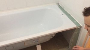 Как заделать зазор между ванной и стеной | Простой способ | Санузел в ЖК Большое Путилково