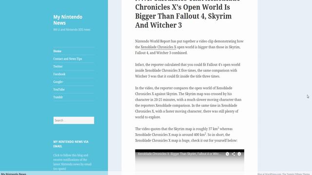 Xenoblade Chronicles X Map Is 5 Times Larger Then Fallout 4 And 3 Times Larger Then Witcher 3 смотреть онлайн