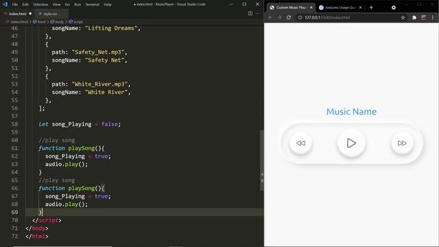 Simple Music Player using CSS & Vanilla Javascript | Mini Project | CSS Claymorphism смотреть онлайн