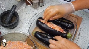 «Отбивные « фаршированные баклажаны.
