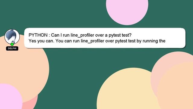 PYTHON : Can I run line_profiler over a pytest test? смотреть онлайн