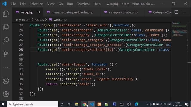Step by step eCommerce website Development using Laravel 8 - Part 4 (Category CRUD Operations) смотреть онлайн