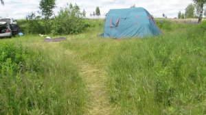 Наш палаточный лагерь на Десногорском водохранилище