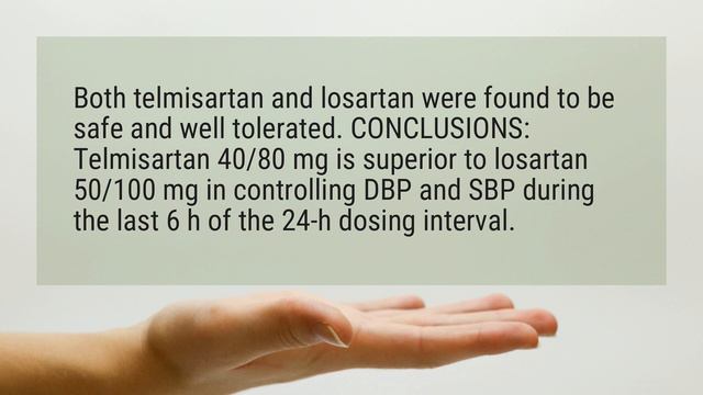 Is Telmisartan Better Than Losartan?