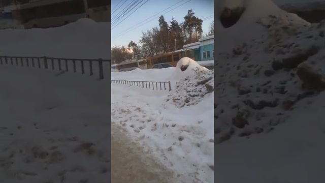 Дзержинск, на конечной троллейбусного маршрута №5. 25.01.2022