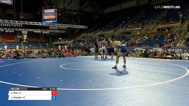 Cadet FS 152 Round of 16 - Joshua Otto (WI) vs. Jace Rhodes (MT) смотреть онлайн
