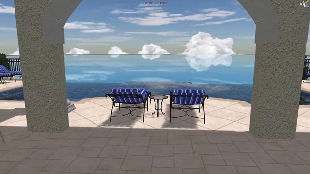 Swim World Pools - Custom Infiniti Edge Gunite Pool On The Lake Fly Over