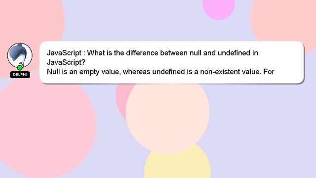 JavaScript : What is the difference between null and undefined in JavaScript? смотреть онлайн
