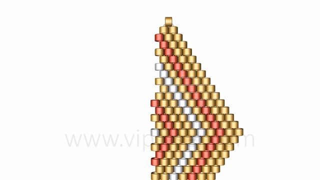 Beaded Pendant&Earrings Rhomb. 3D Beading Tutorial смотреть онлайн