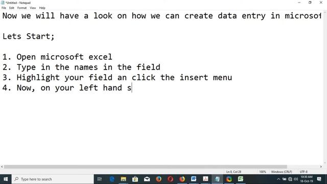Learn to prepare Data Entry Form in Microsoft Excel 2010 смотреть онлайн
