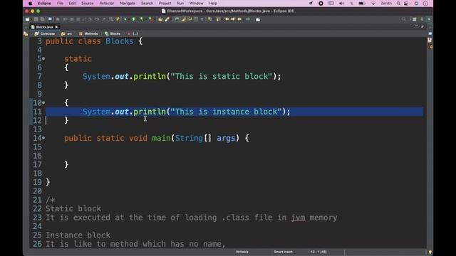 40. Static and Instance Block смотреть онлайн