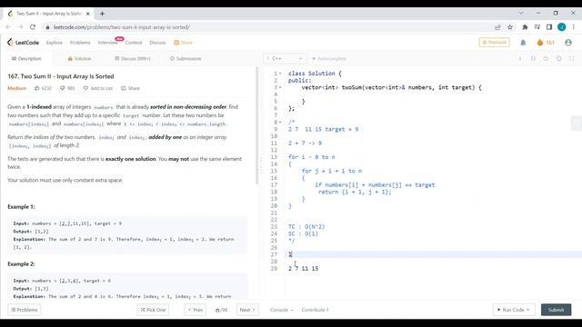 LeetCode Daily Challenge | 167. Two Sum II Input Array Is Sorted смотреть онлайн