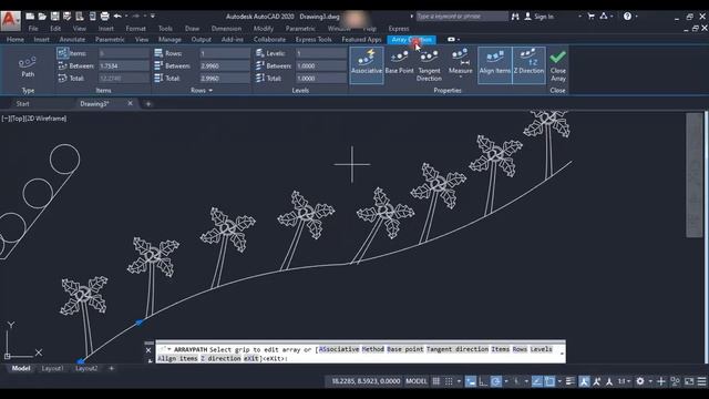 AutoCAD Lect 5-3 Drawing and Inquiry Tools | Path Array (Urdu/Hindi) смотреть онлайн