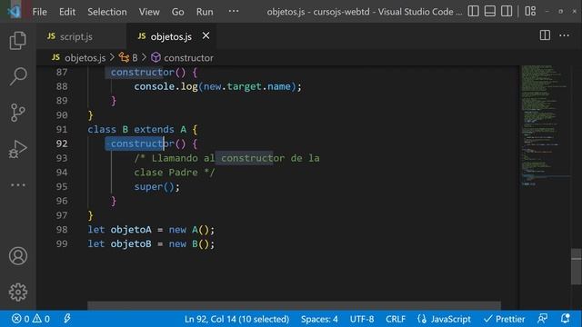Clases en JavaScript | Subclases en JavaScript | super() en JavaScript - new.target en JavaScript смотреть онлайн