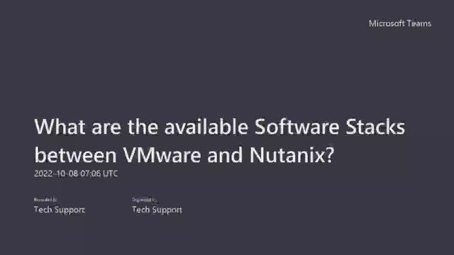 What are the available Software Stacks between VMware and Nutanix? смотреть онлайн