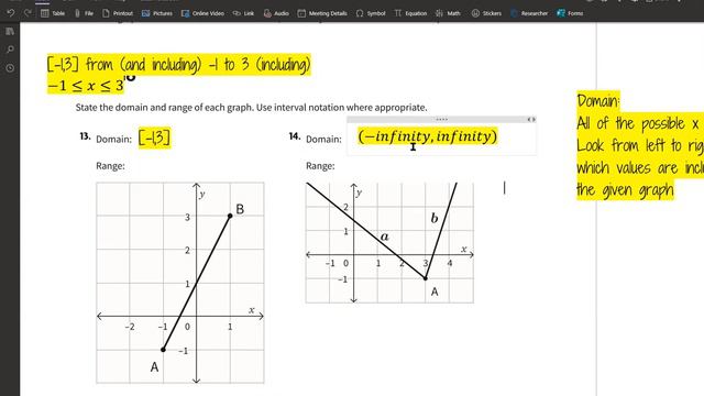 Domain and Range from a Graph Using Interval Notation смотреть онлайн