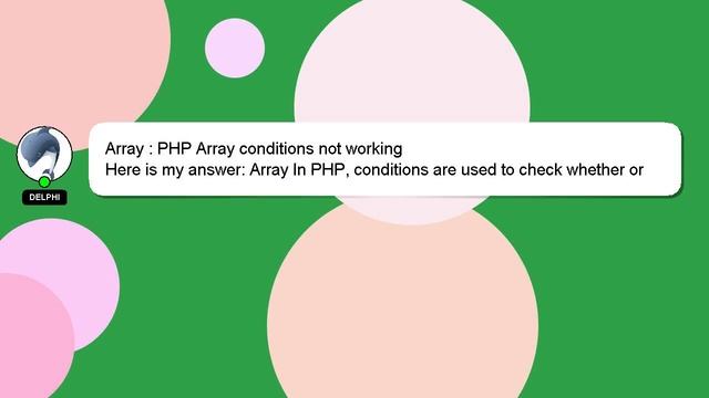 Array : PHP Array conditions not working смотреть онлайн