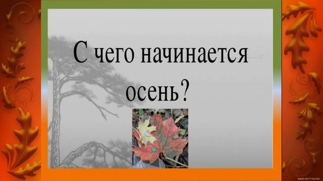 Вот и осень к нам пришла