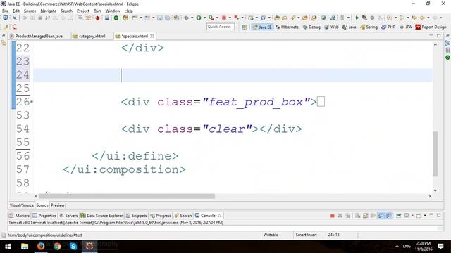 Building An ECommerce Store Using JSF Framework - Part 7 - Category Products смотреть онлайн