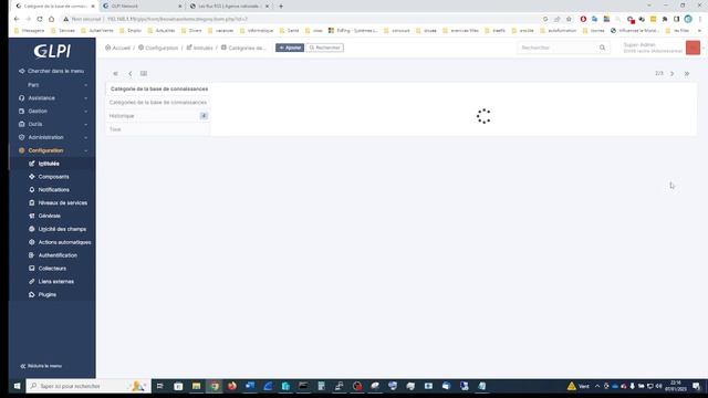 ? GLPI-4 : Parcourir les onglets de l'interface de GLPI (parc/assistance/gestion/outils... смотреть онлайн