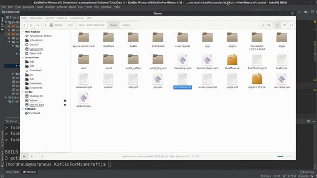 Minecraft Plugins mit Kotlin schreiben Tutorial #7 - Rechte überprüfen смотреть онлайн