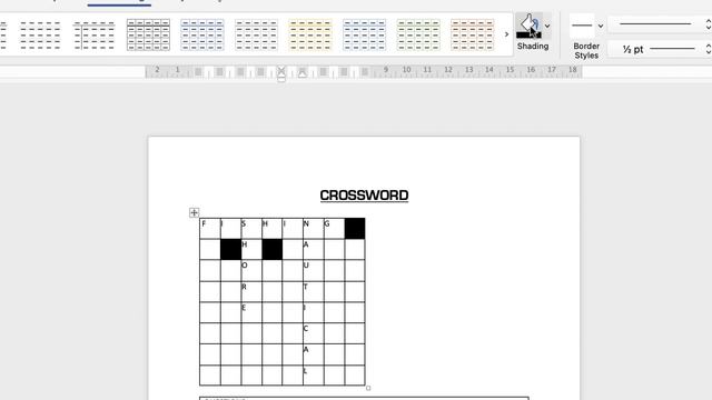 How To Make A CROSSWORD In Word | Simple Word Tutorial