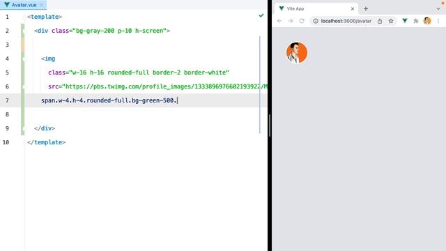 TailwindCSS Avatar with status indicator смотреть онлайн
