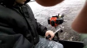 Лодочный мотор из мотора для газонокосилки.