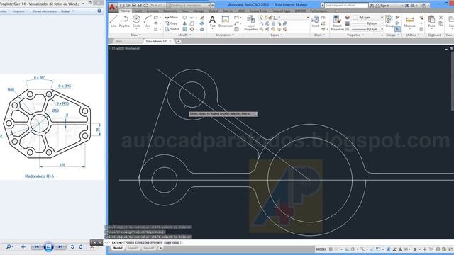 Solución Propuesto 14 - AutoCAD Intermedio смотреть онлайн