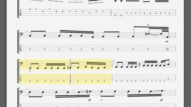 Metallica   The Four Horsemen Bass Guitar Tablature