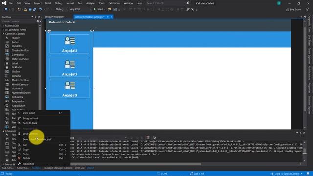 Aplicatie Calculator Salarii cu C# si SQL SERVER | Construirea formularului principal смотреть онлайн