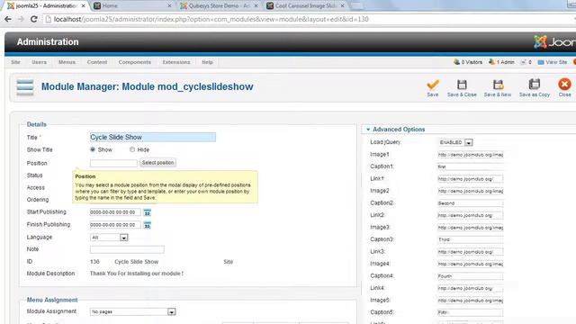 Cycle Slide Show Joomla Module смотреть онлайн