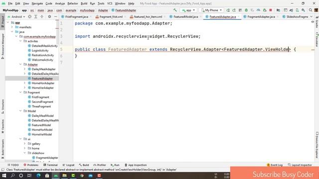 Food App in Android studio tutorial| Favourite Meal Fragment Design| part 16|Food Ordering App смотреть онлайн