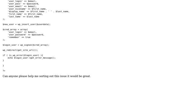 Wordpress: Why does user not logged in when using wp_signon function? смотреть онлайн