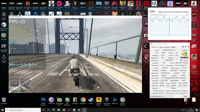 Grand Theft Auto V | GTA V - Celeron G5900 | Dual Core - GeForce GT 710 - 2GB RAM смотреть онлайн
