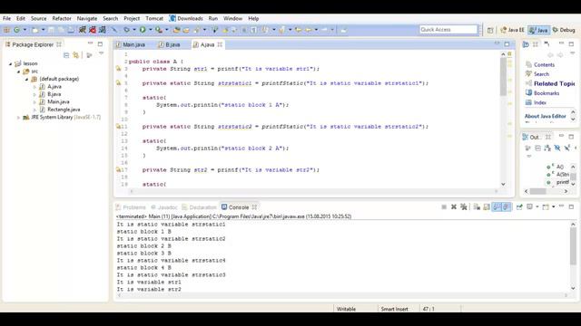 Java для начинающих - 032 - Java для начинающих- Порядок инициализации при создании объекта, Урок 40 смотреть онлайн