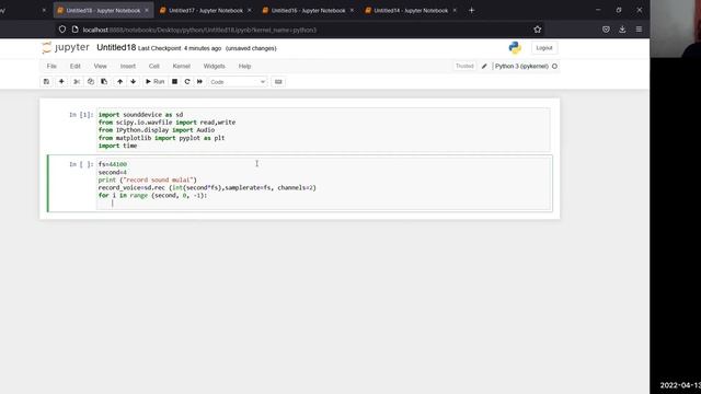 Record sound Python dan cara install library di dalam jupyter Notebook смотреть онлайн
