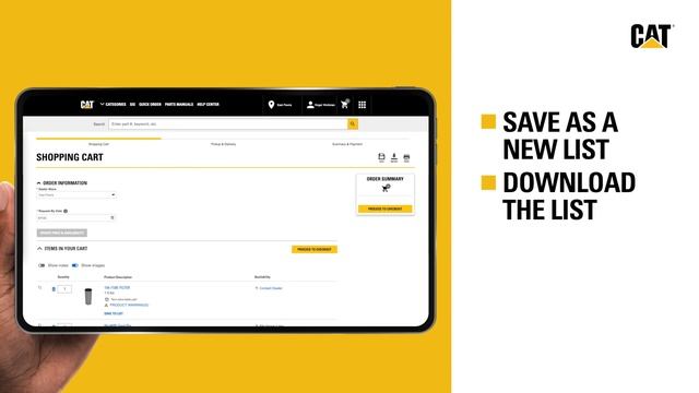 How to use Saved Lists | Parts.cat.com смотреть онлайн