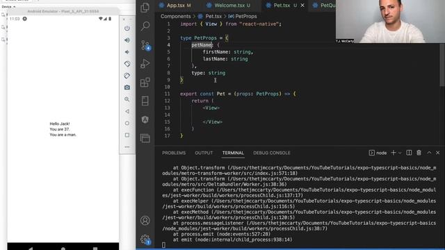 TypeScript React Native Expo Tutorial смотреть онлайн