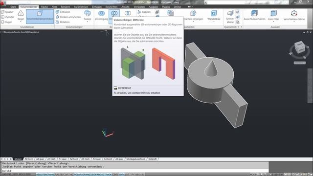 AutoCAD Schulung Deutsch / 9 Lektion - 3D Objekte erstellen und bearbeiten смотреть онлайн