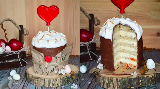 ТОРТ - Кулич ☆ Пасхальный торт в форме КУЛИЧА.mp4 смотреть онлайн