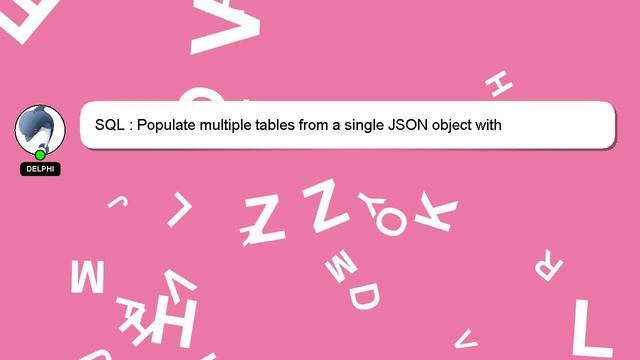 SQL : Populate multiple tables from a single JSON object with json_populate_recordset смотреть онлайн