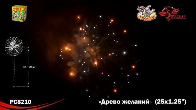 Фейерверк РС821 / РС8210 Древо желаний (1,2" х 25) смотреть онлайн