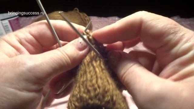 Как связать митенки спицами (перчатки без пальцев) смотреть онлайн