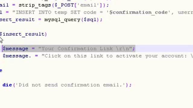 PHP 31 - Sending the confirmation email Tutorial смотреть онлайн