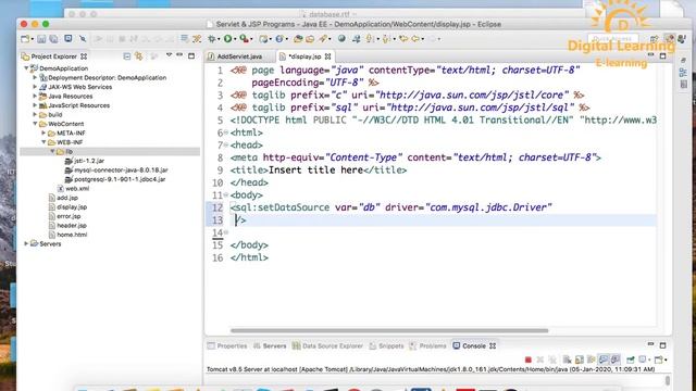 28 Servlet & JSP - JSTL SQL Tag | Online Training Download app from below link смотреть онлайн