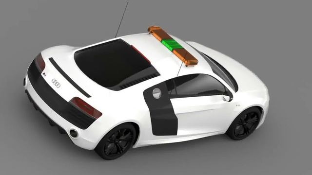 3D Model of Audi R8 V10plus Safety Car Review смотреть онлайн